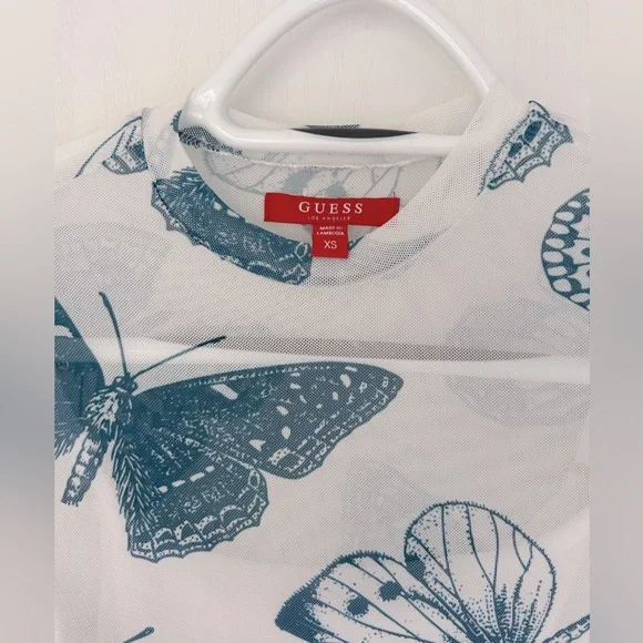 Guess Butterfly Dress ~ long sleeve ~ size XS - Picture 4 of 10